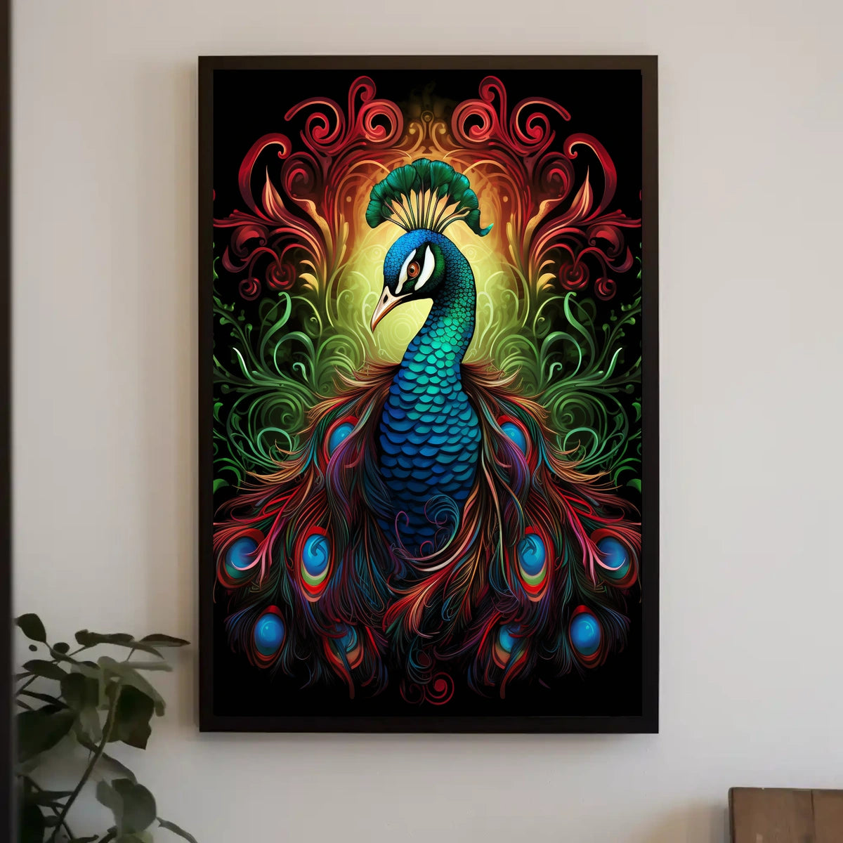 Majestic Peacock Art Poster