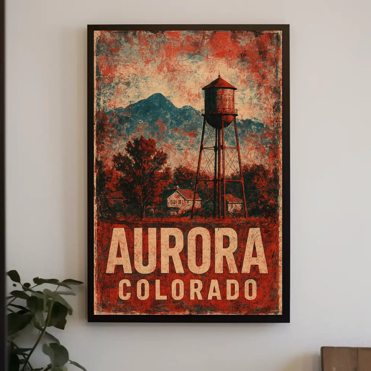 Aurora Cityscape Colorado Photography Realism Poster
