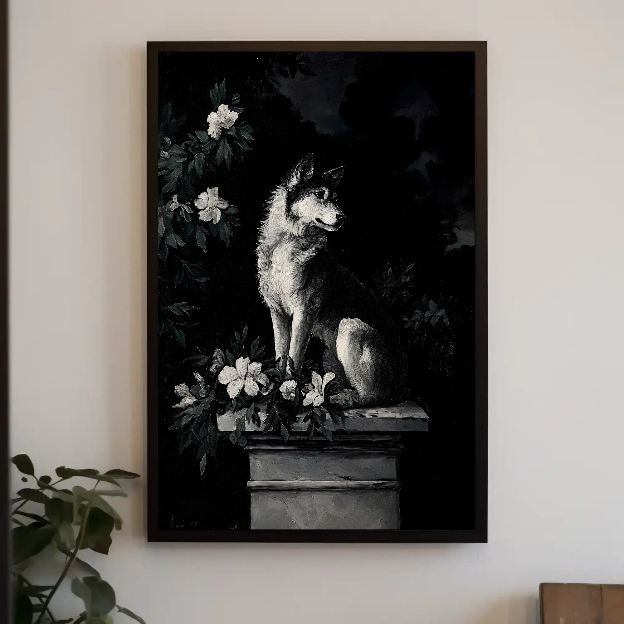 Majestic Husky in Nature Dog Breed Poster PosterGoat