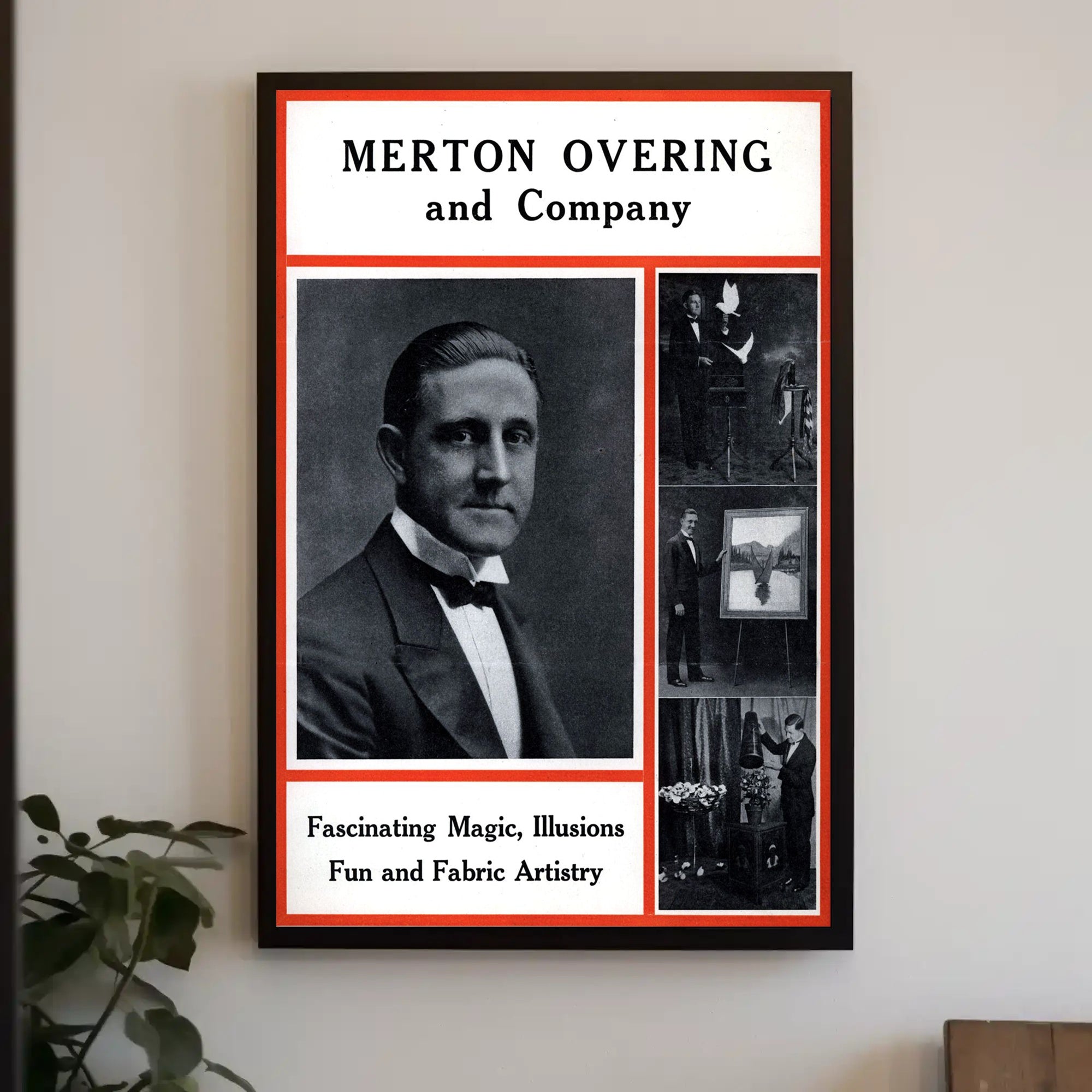 Merton Overing Magic Illusions Early 20th Century Artistic Poster