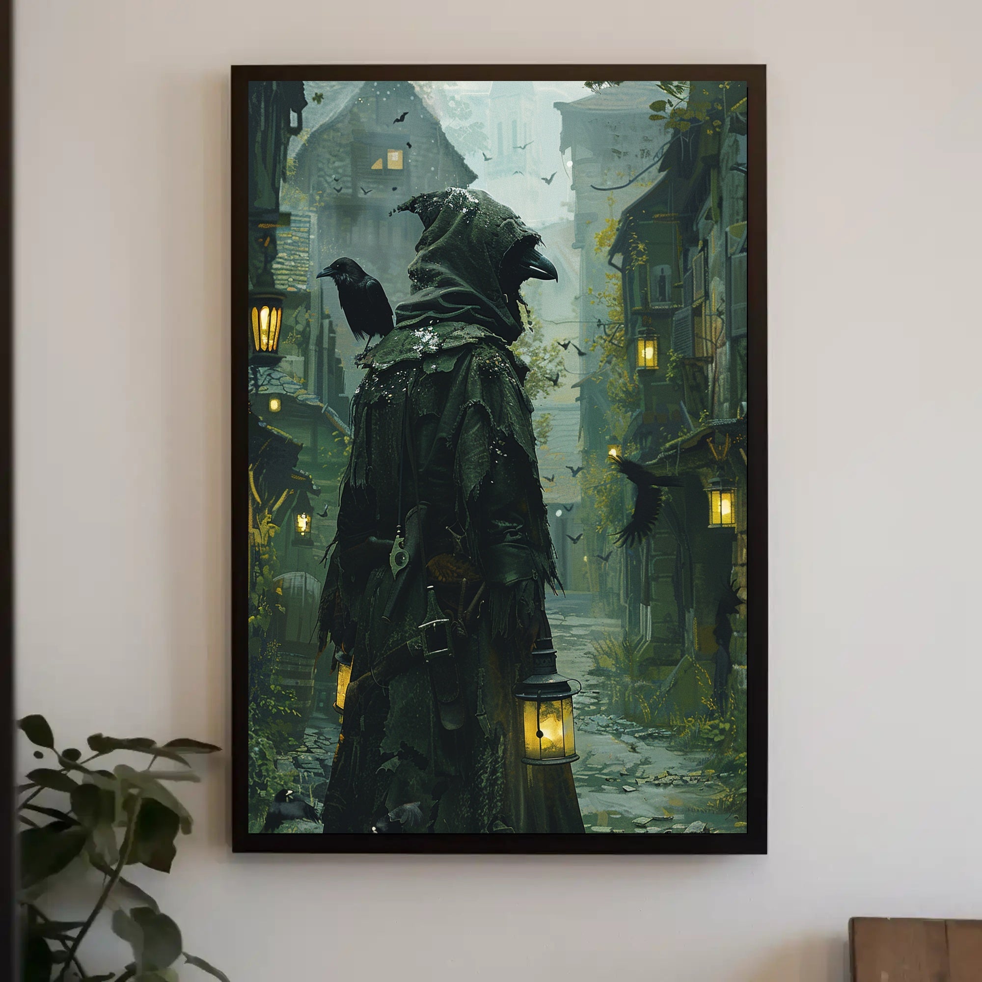 Dark Fantasy Plague Doctor Gothic Mystery Poster PosterGoat