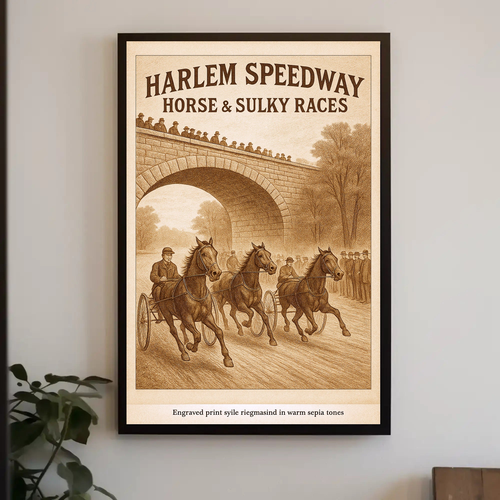 Harlem Speedway Horse Racing Poster PosterGoat