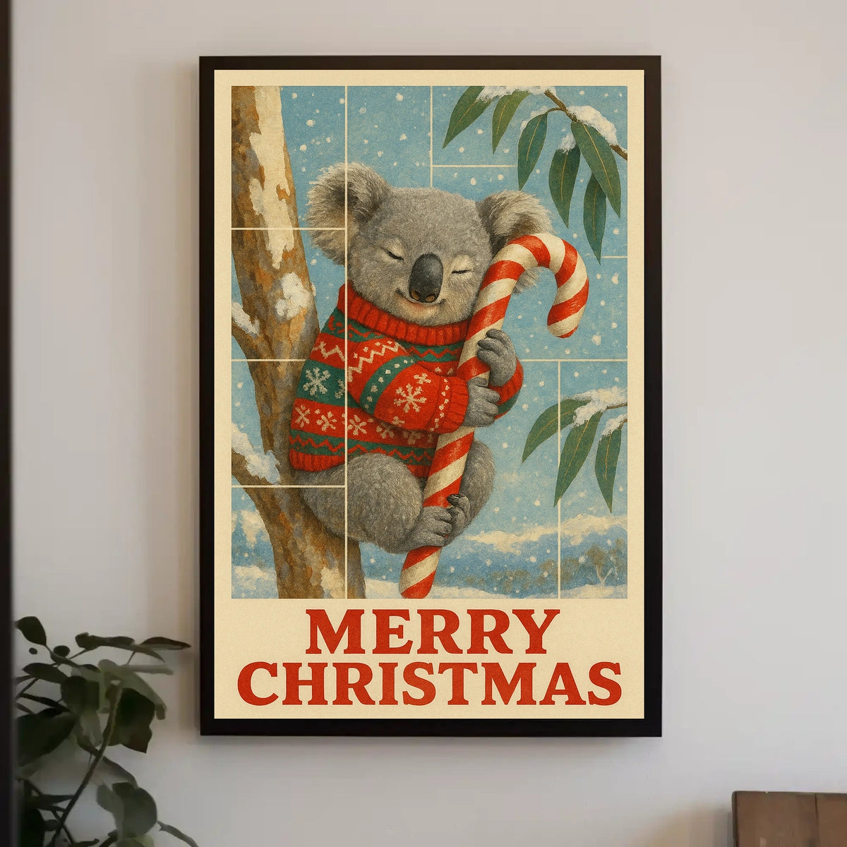 Merry Christmas Koala Poster