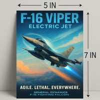 F-16 Viper Electric Jet Poster PosterGoat