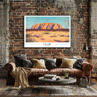 Uluru Desert Vintage Travel Poster