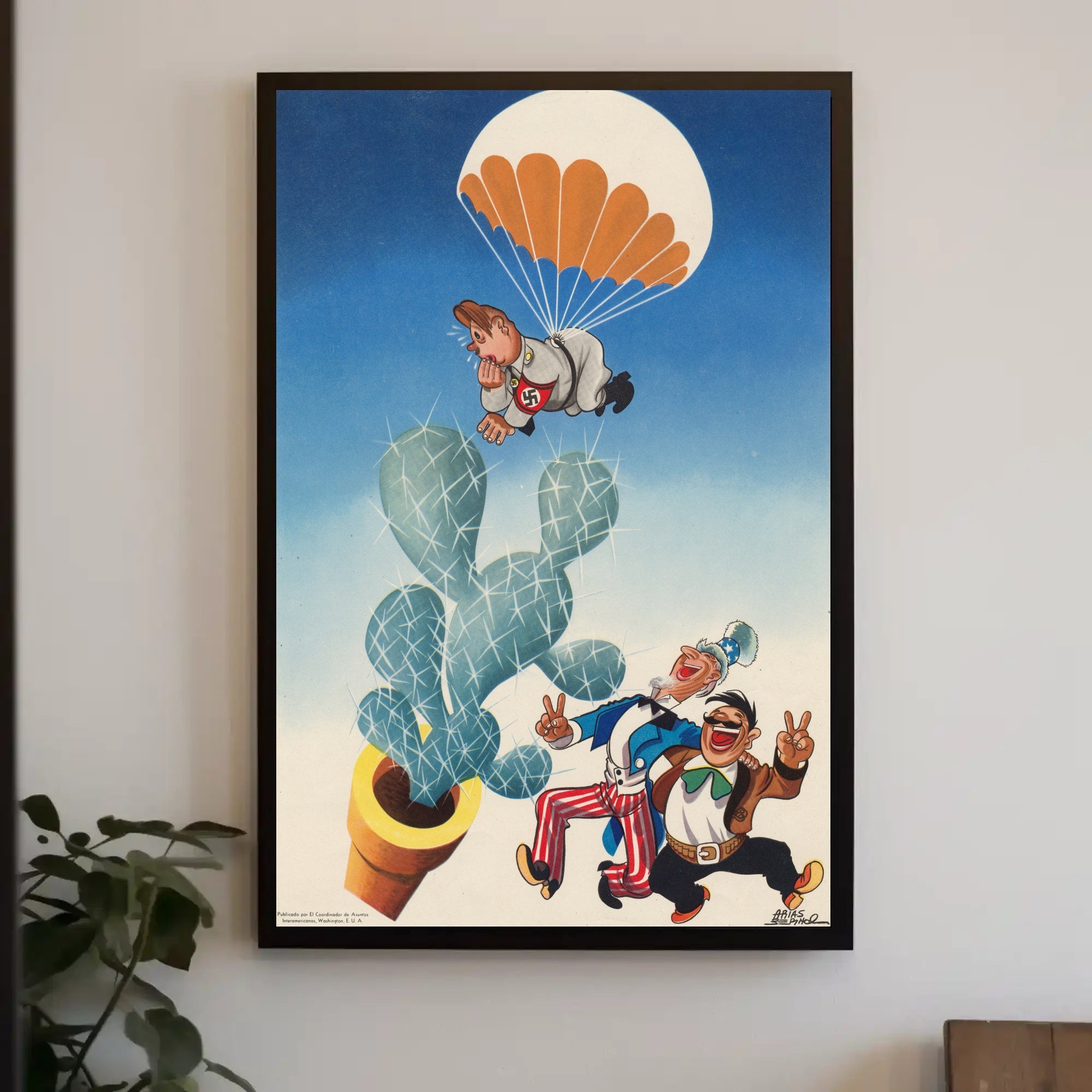 Parachute Predicament Poster PosterGoat