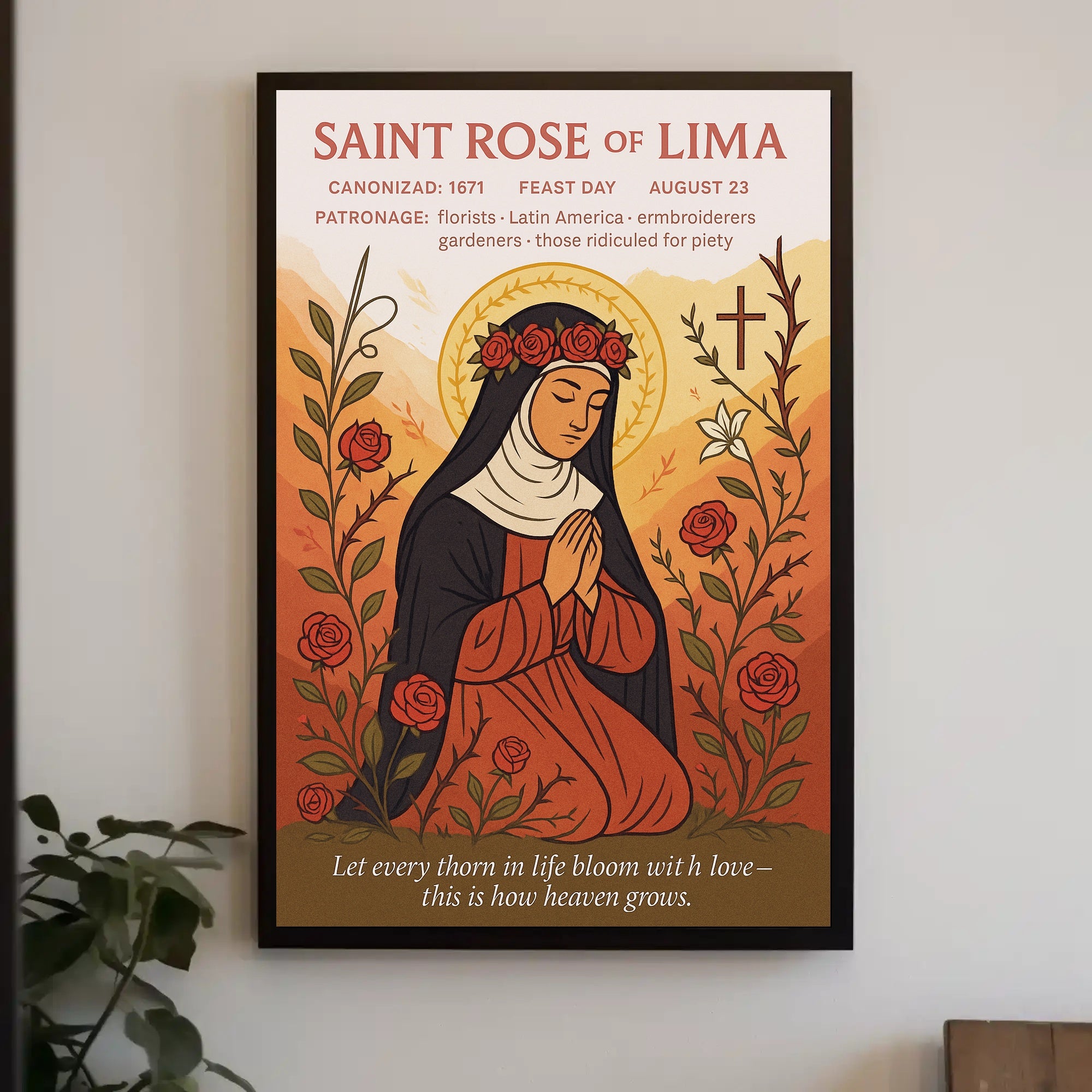 Saint Rose of Lima Poster PosterGoat