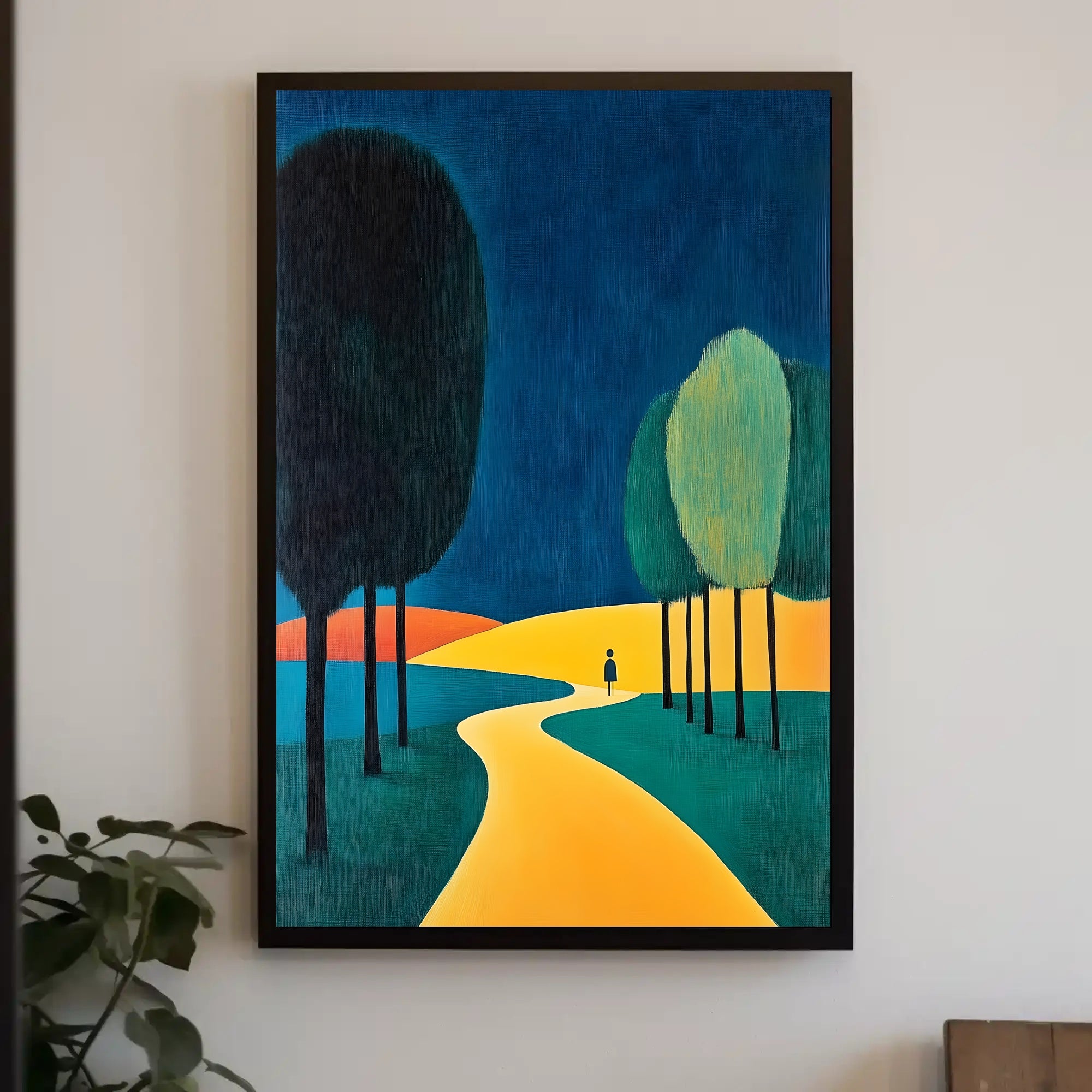 Pathway Through Trees Poster Serene Forest Wall Art