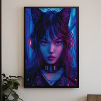 Neon Cyber Aesthetic Art Print Poster for Room Decor PosterGoat