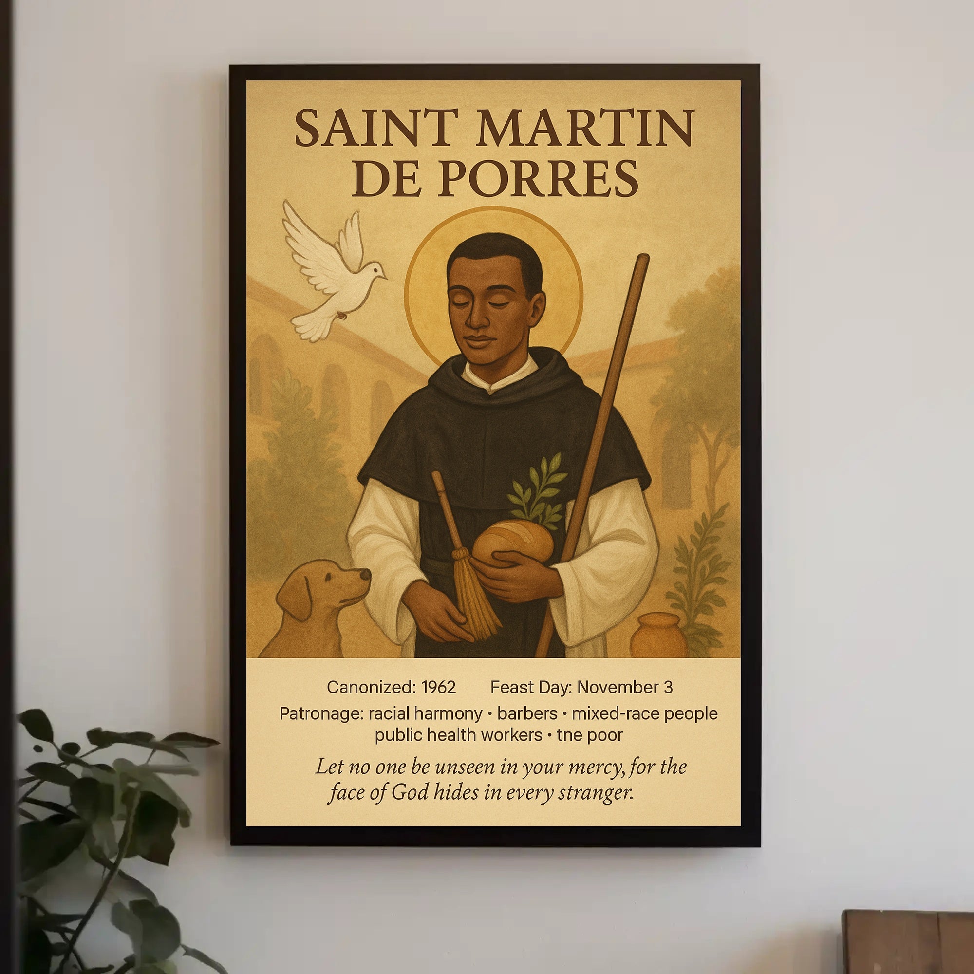 Saint Martin de Porres Spiritual Heritage Poster