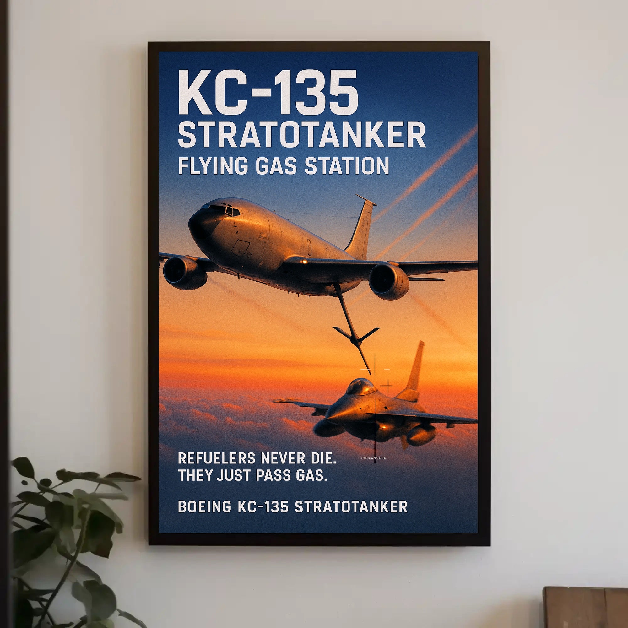 KC-135 Stratotanker Flying Gas Station Poster PosterGoat