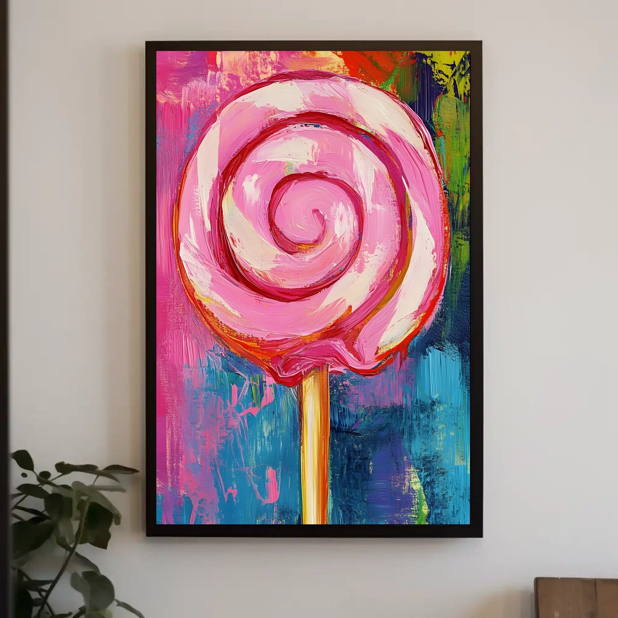 Lollipop Poster Whimsical Colorful Pop Art Print