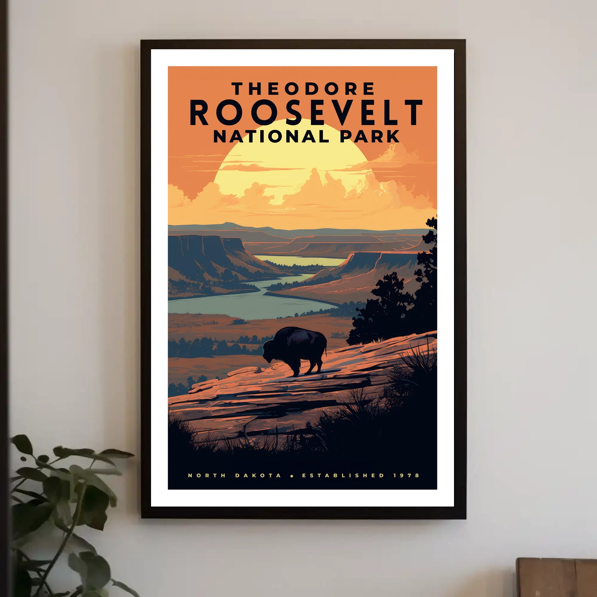Theodore Roosevelt National Park Vintage Poster