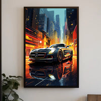 Sleek Ride in the City Poster PosterGoat