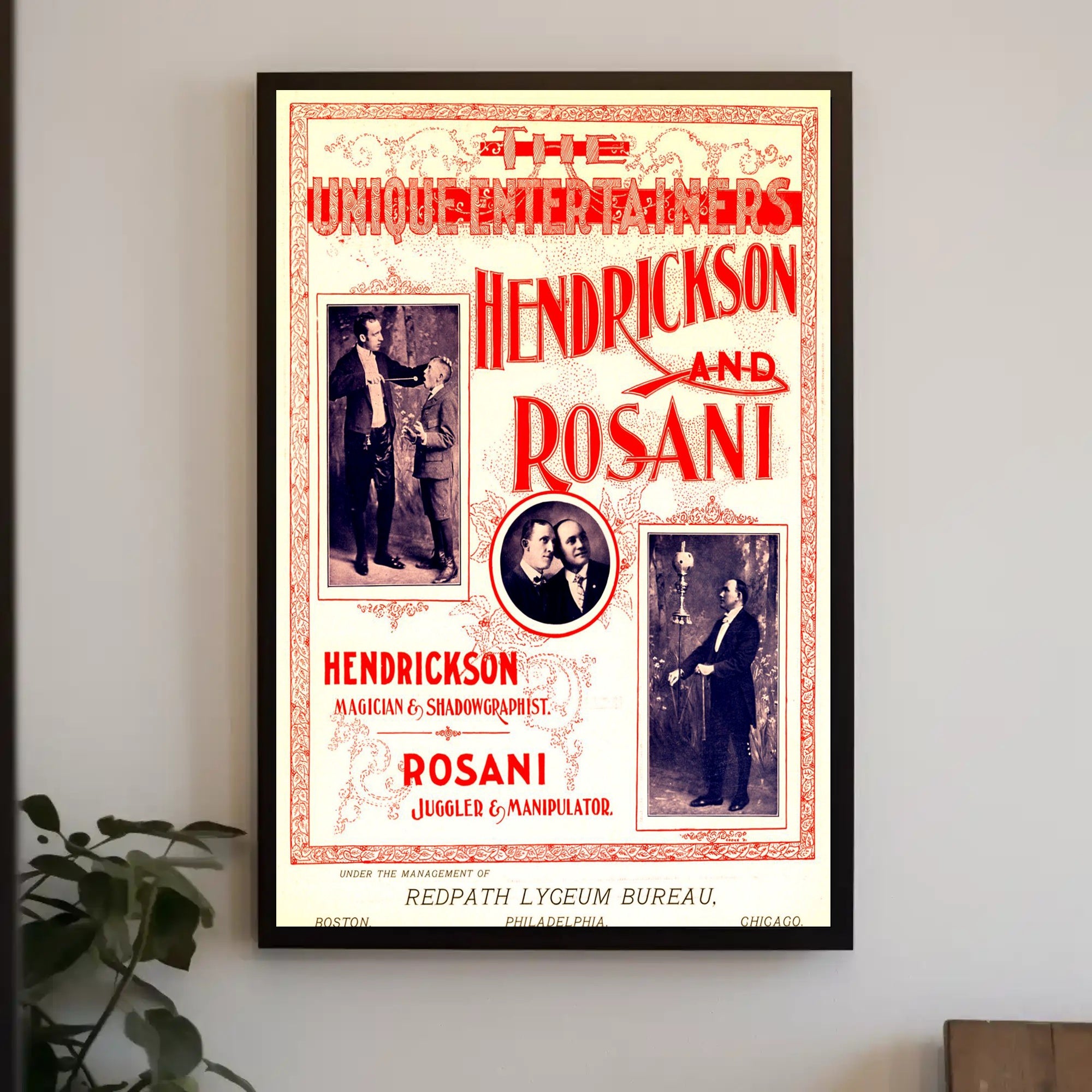 Vintage Vaudeville Performers Poster - Cultural or Heritage Poster