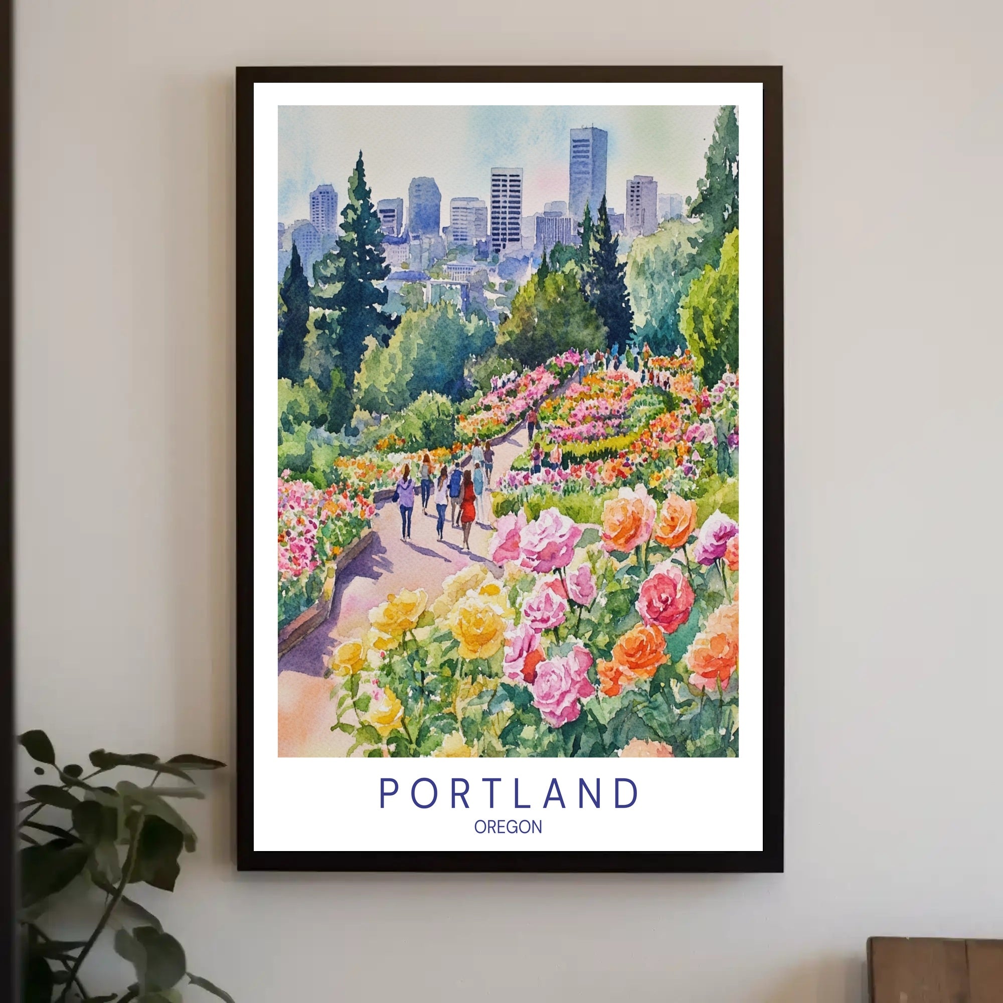 Portland in Bloom Poster PosterGoat