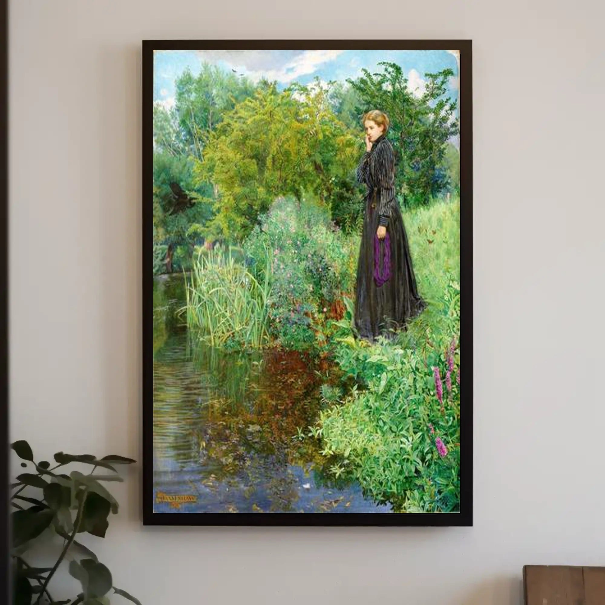 Contemplation by the Water's Edge Poster