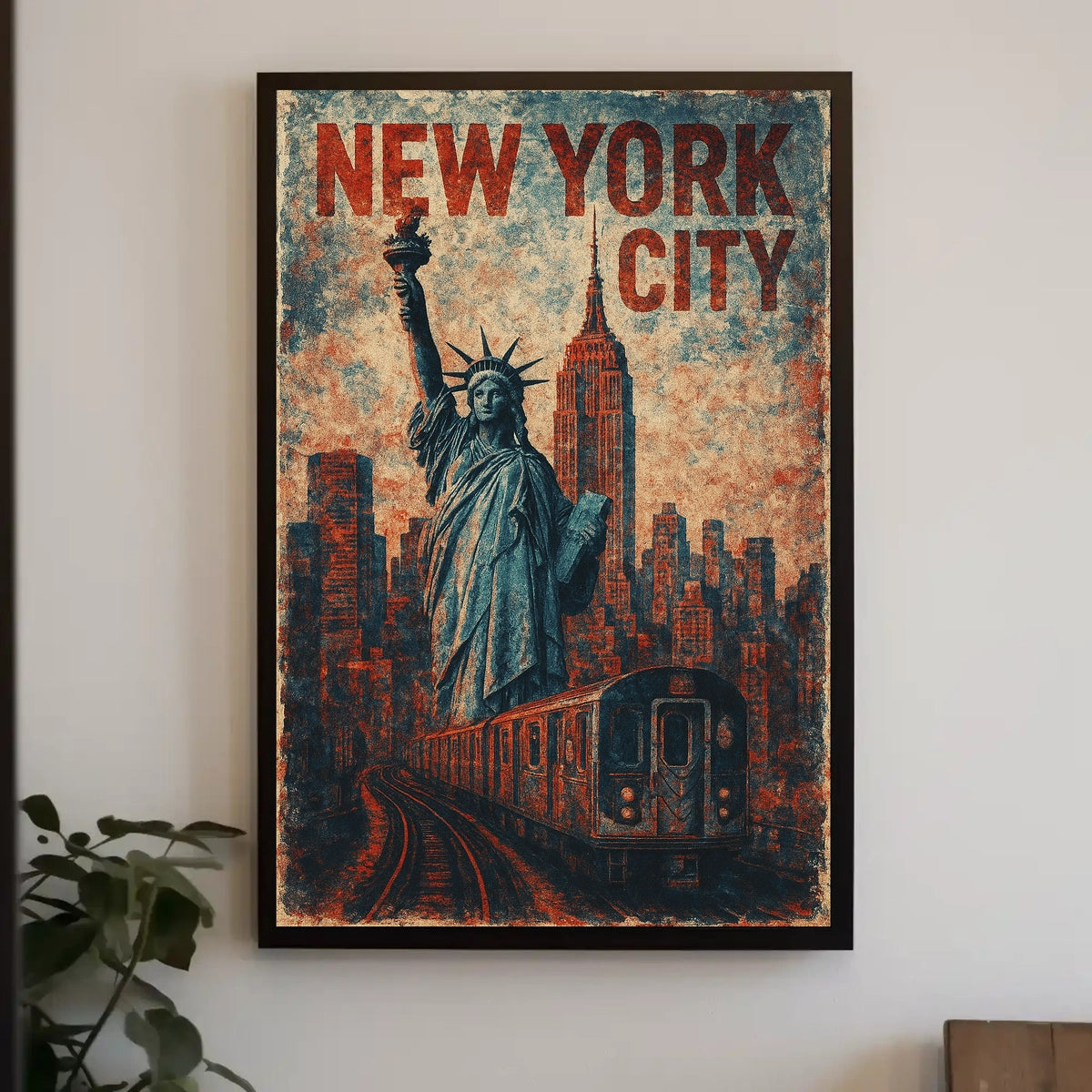 New York City Iconic Landmarks Photography Realism Poster