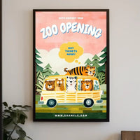 Zoo Opening Announcement Poster PosterGoat