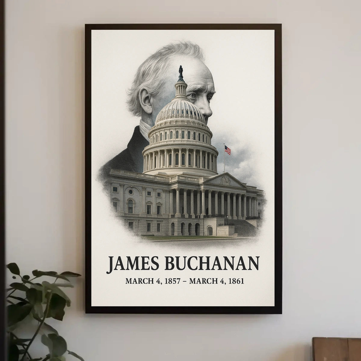 James Buchanan 15th President of the United States Reflections Poster