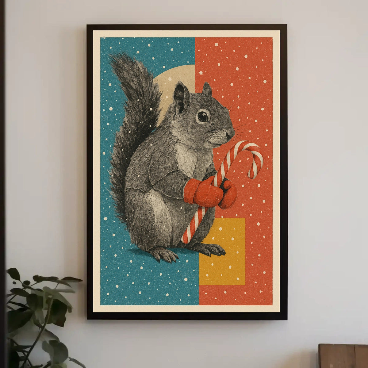 Festive Squirrel Delight Poster