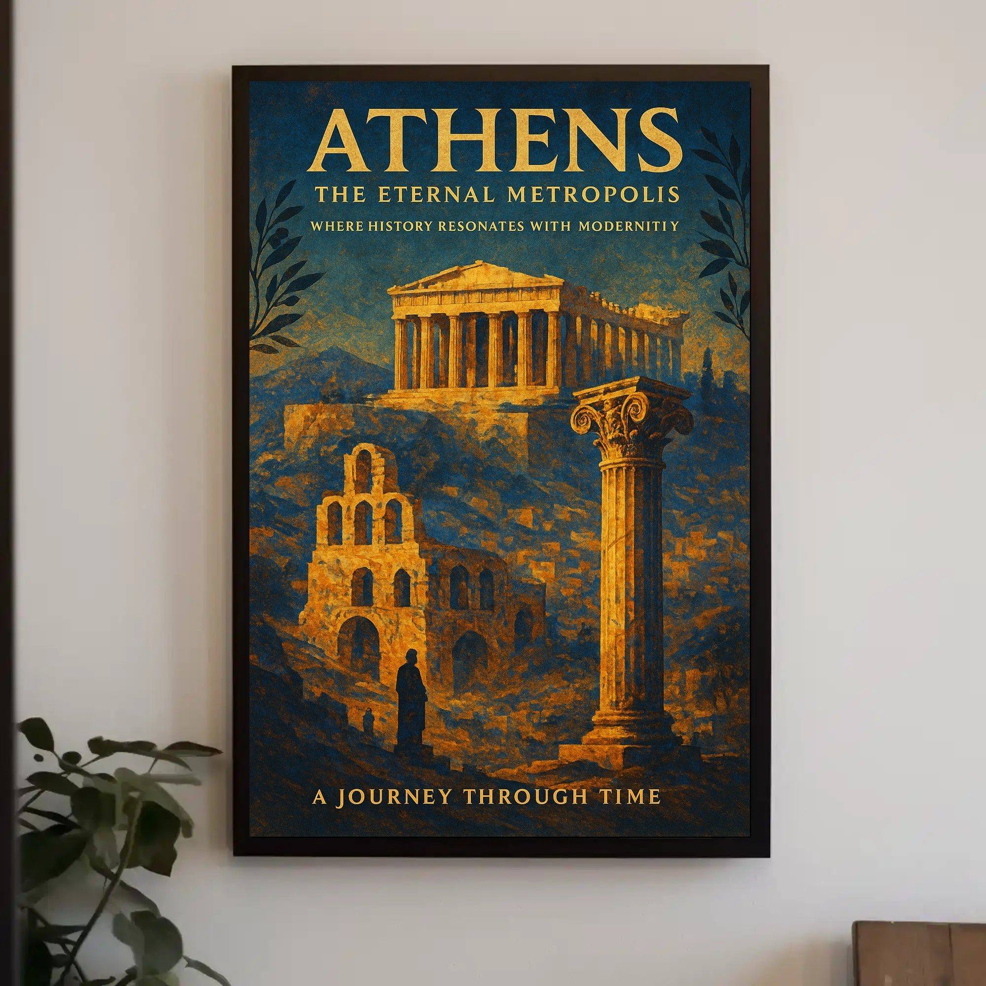 Athens Eternal Metropolis: Vintage Cultural or Heritage Poster