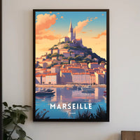 Marseille Notre-Dame de la Garde Travel Poster