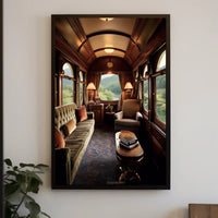 Vintage Train Compartment Retreat Poster