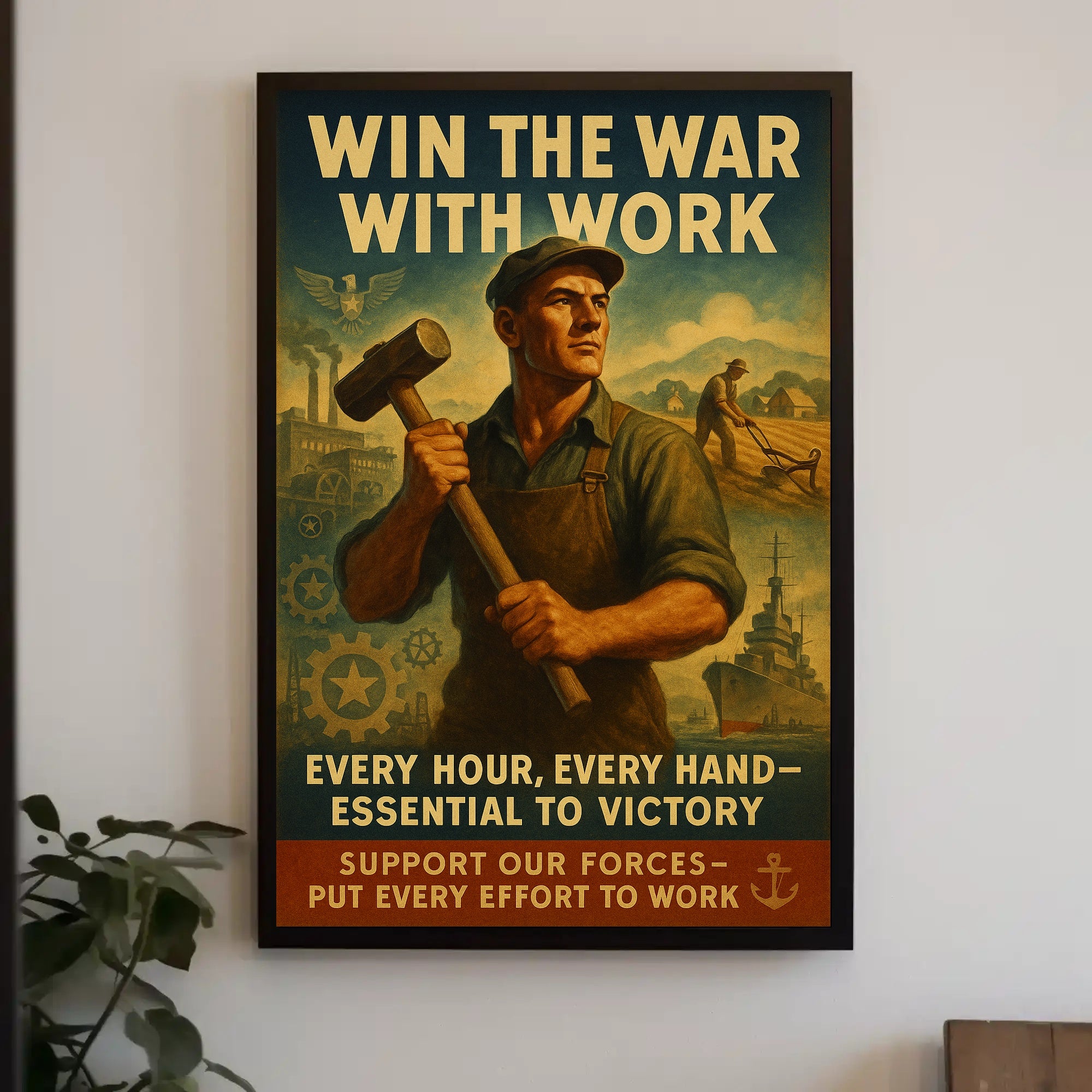 World War II Labor Contribution Poster