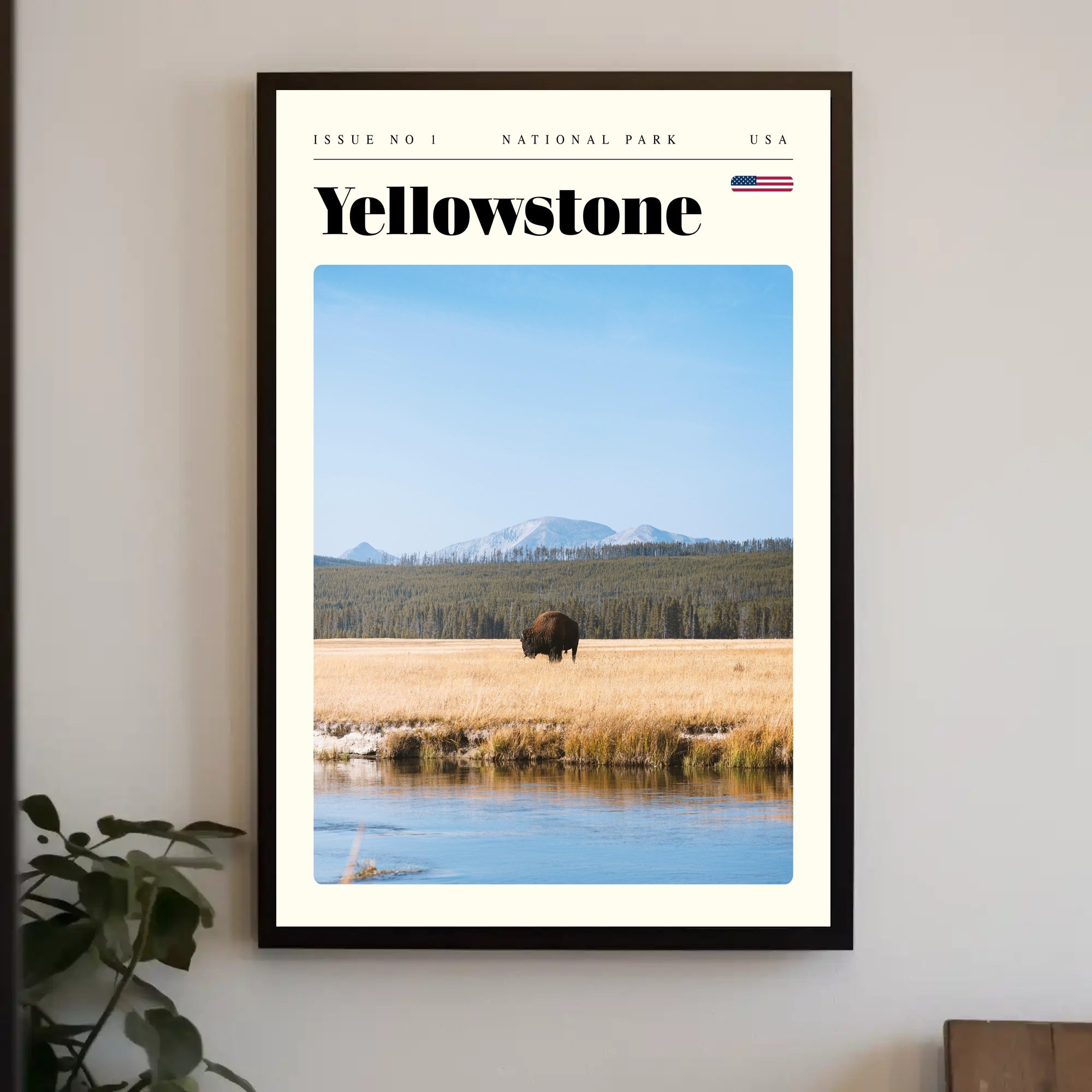 Yellowstone National Park Poster Vintage Travel Print