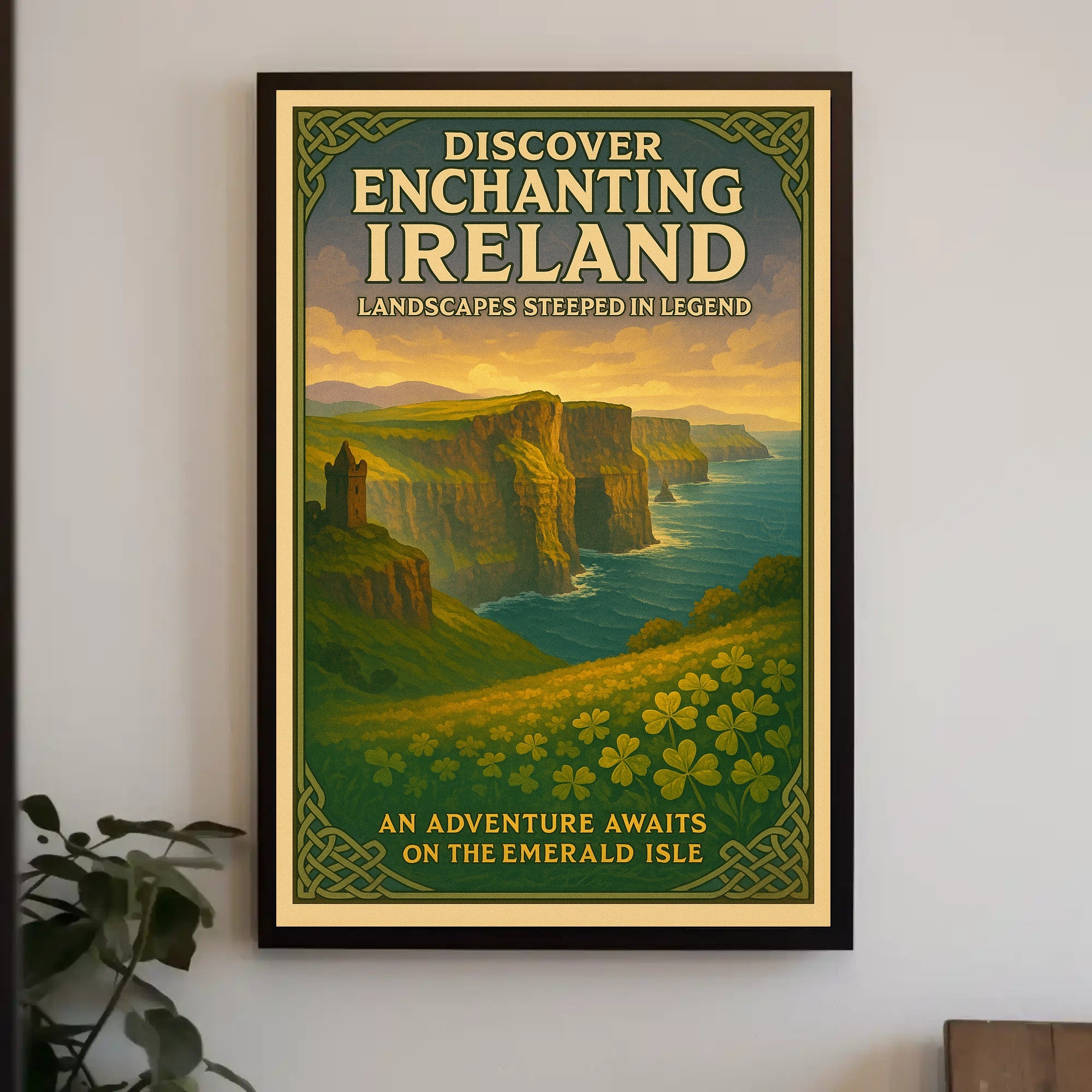 Ireland Vintage Travel Poster: Enchanting Landscapes Adventure
