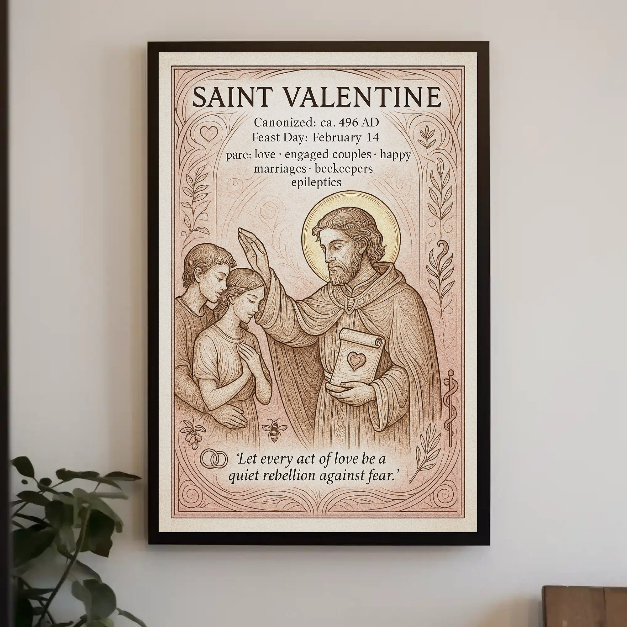 Saint Valentine Patron of Love Poster PosterGoat