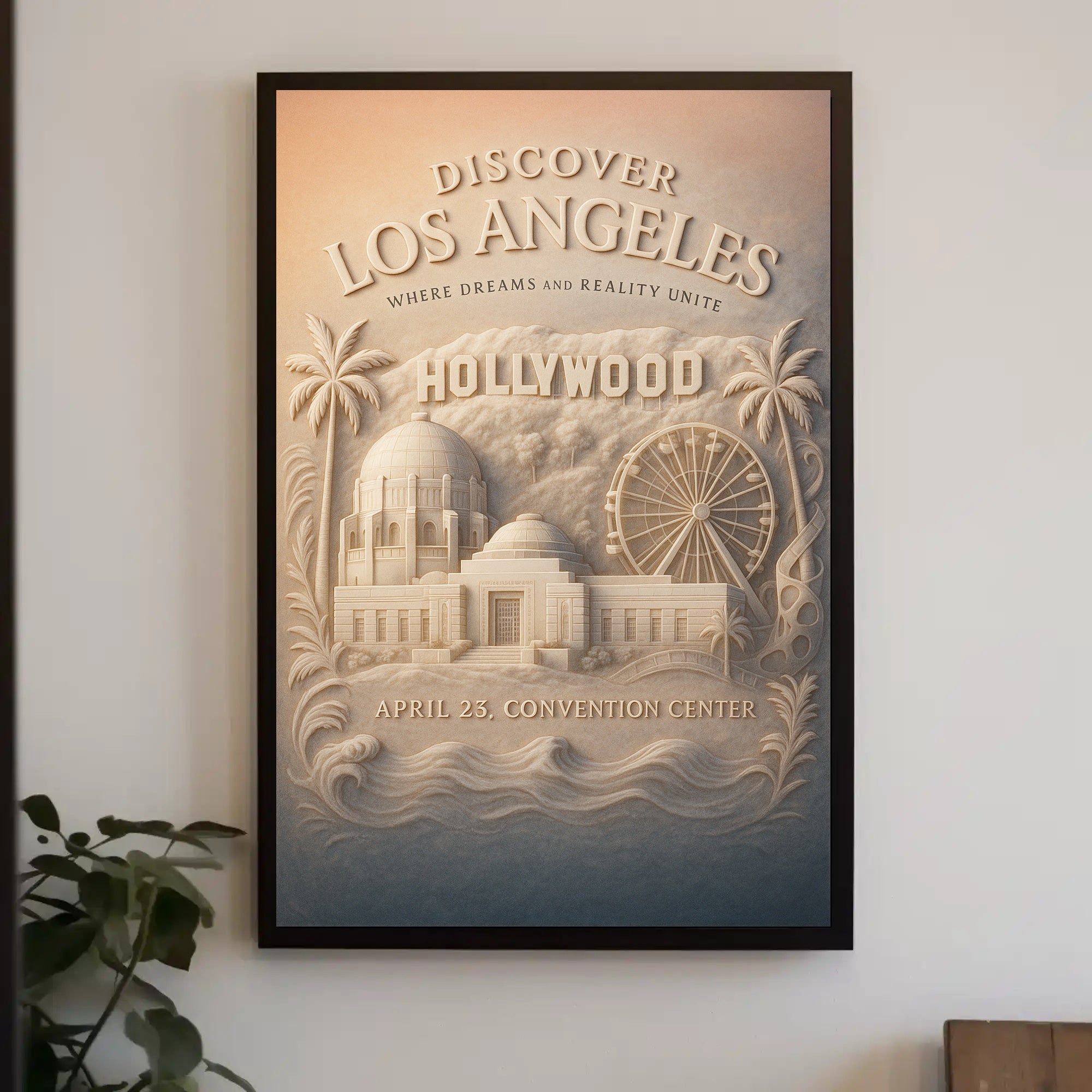 Los Angeles Cityscape Illustration Poster - Urban or Cityscape Poster