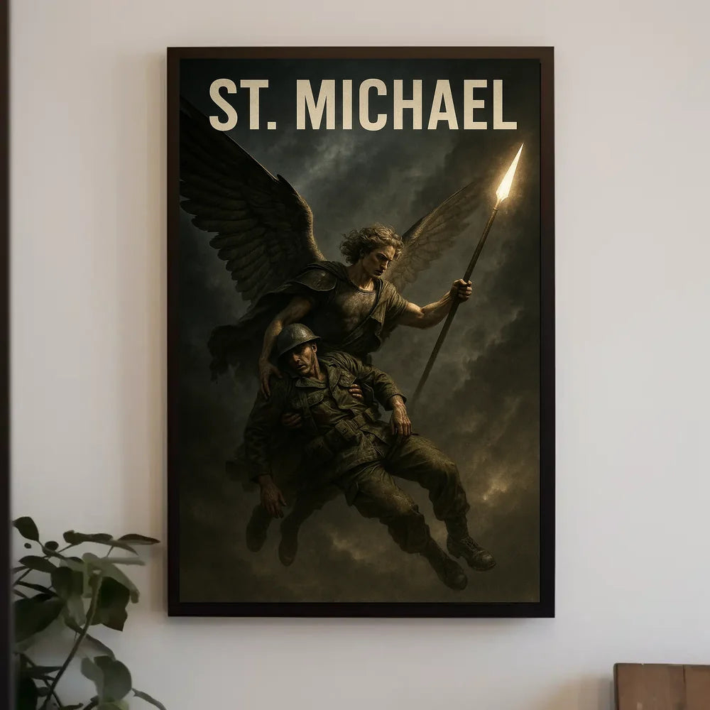 Saint Michael the Archangel Spiritual Art Poster