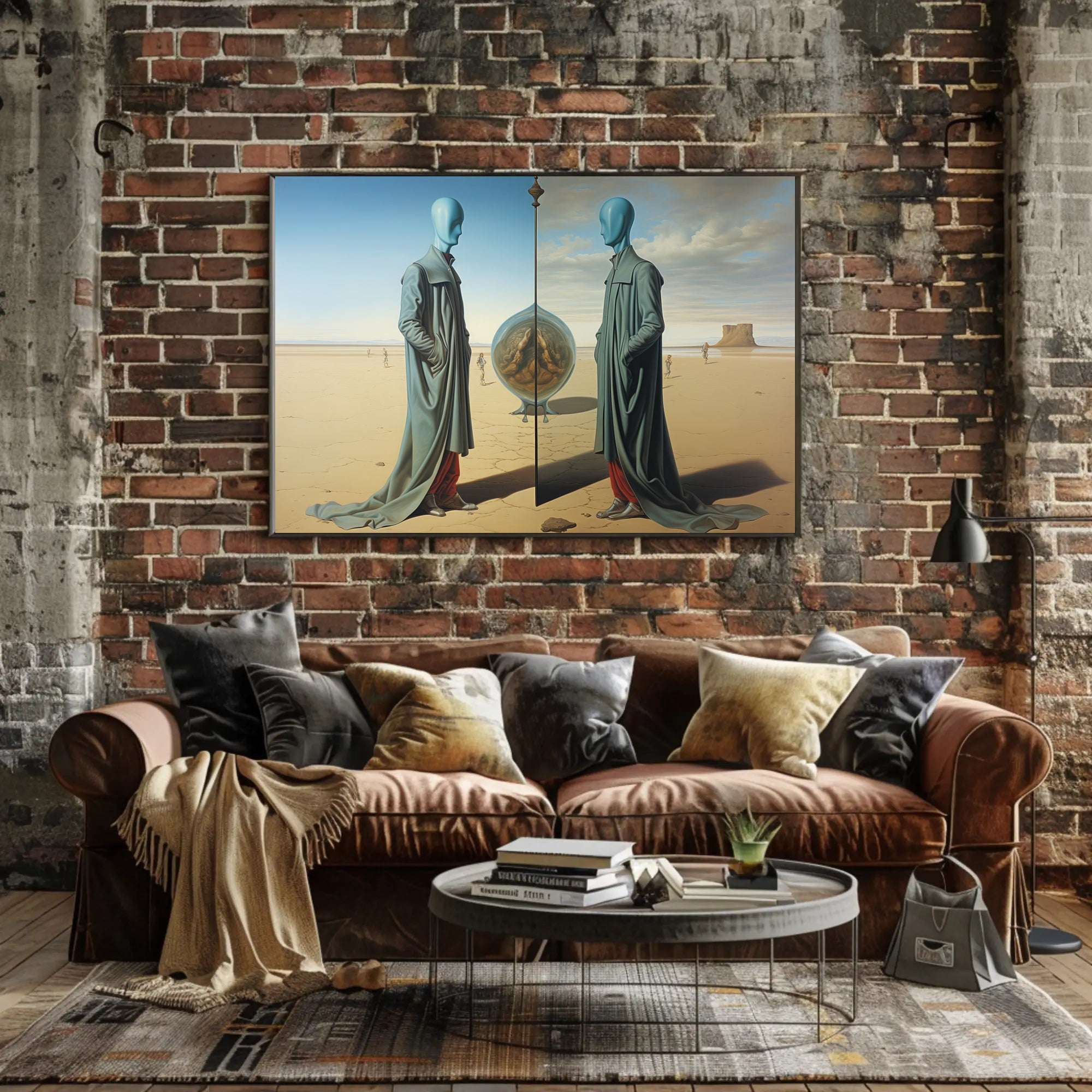 Surreal Desert Reflections: Abstract or Artistic Poster