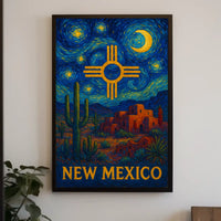 New Mexico Starry Night Heritage Poster