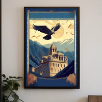 Majestic Fortress Beneath the Soaring Eagle Poster