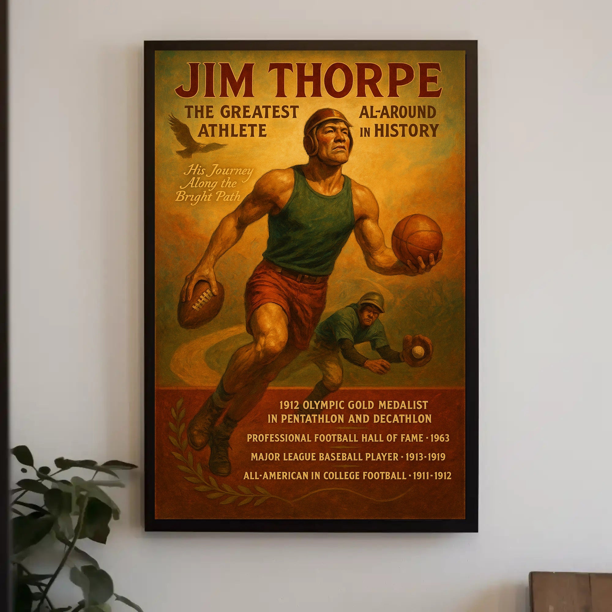 Celebrating a Multifaceted Athlete Poster