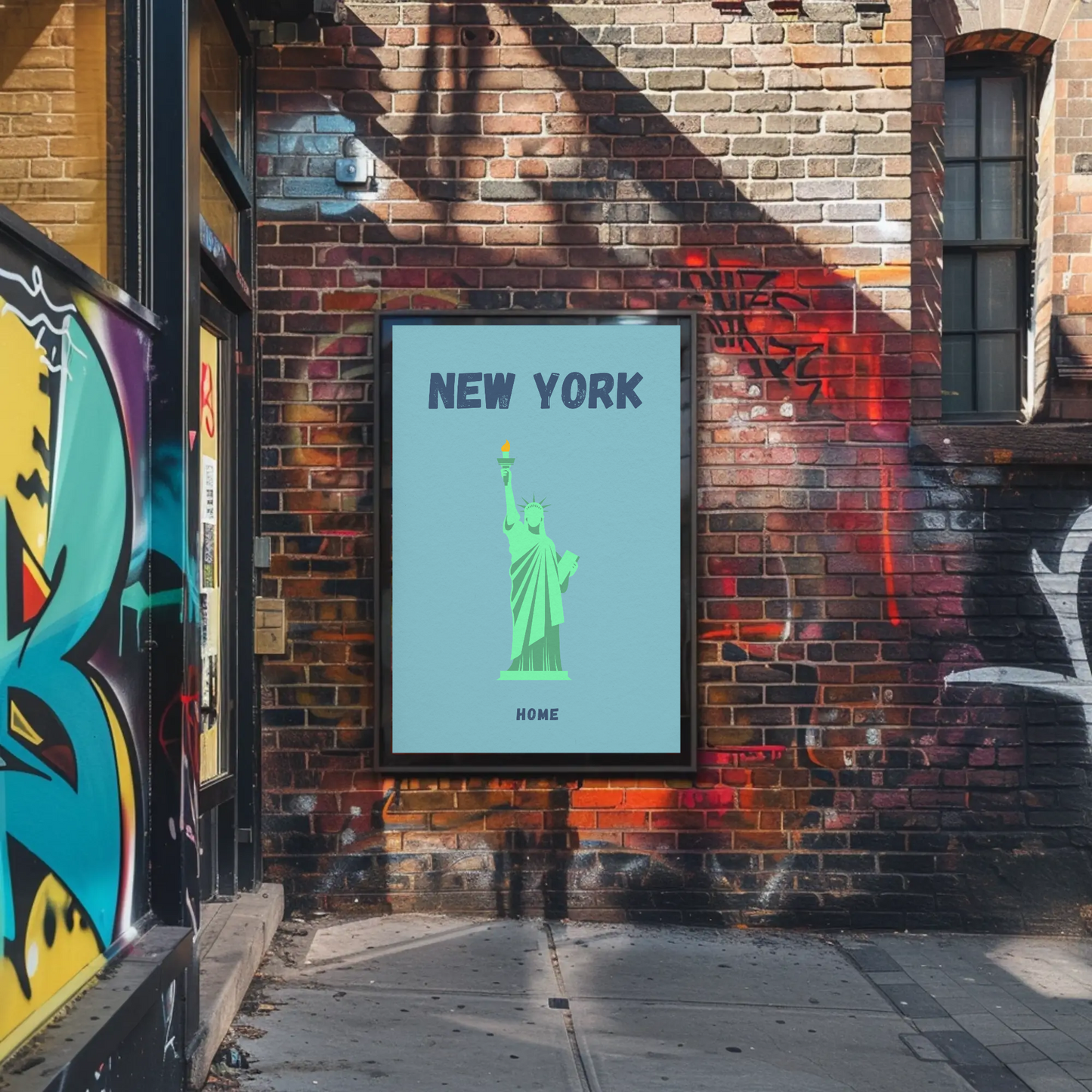 Statue Of Liberty New York Retro Travel Poster