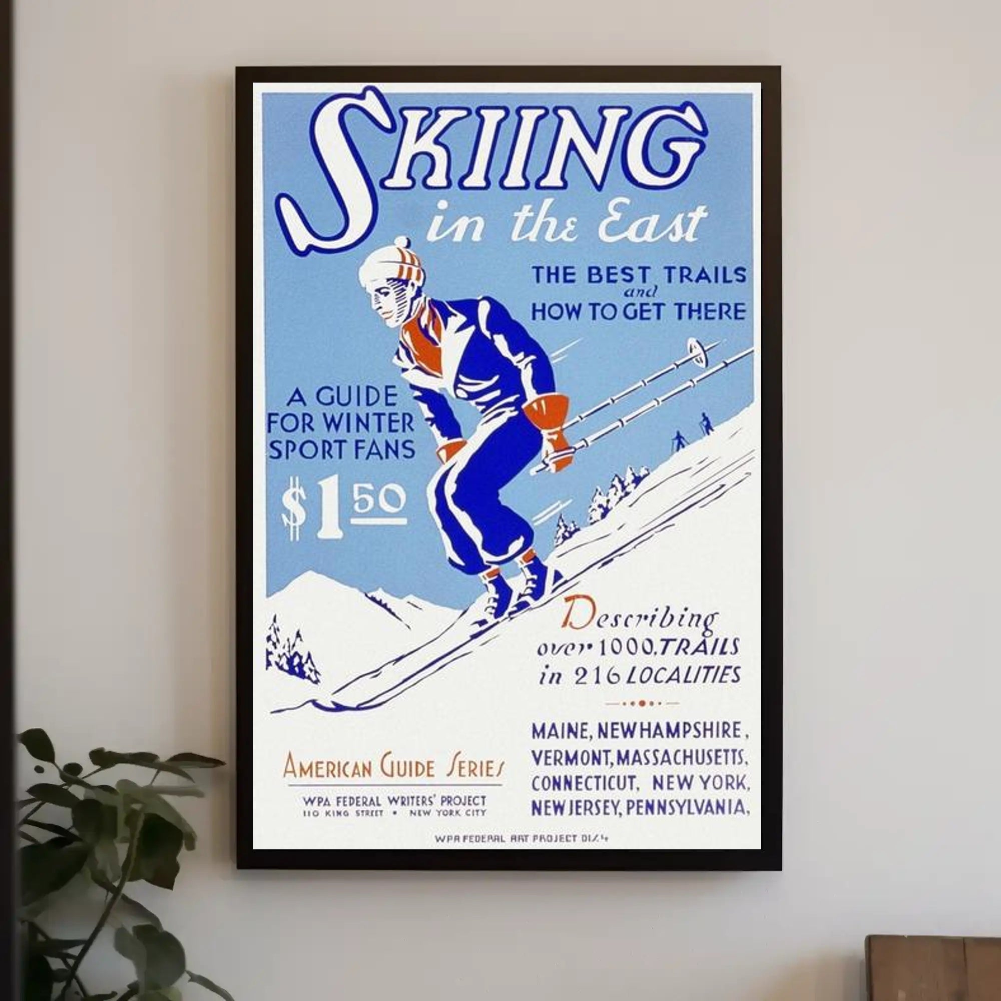 Skiing in the East Poster PosterGoat