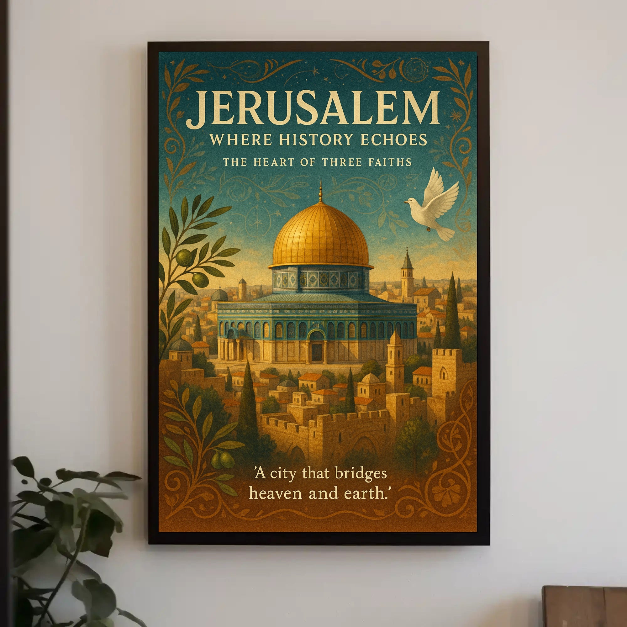 Jerusalem Vintage Travel Poster Wall Art