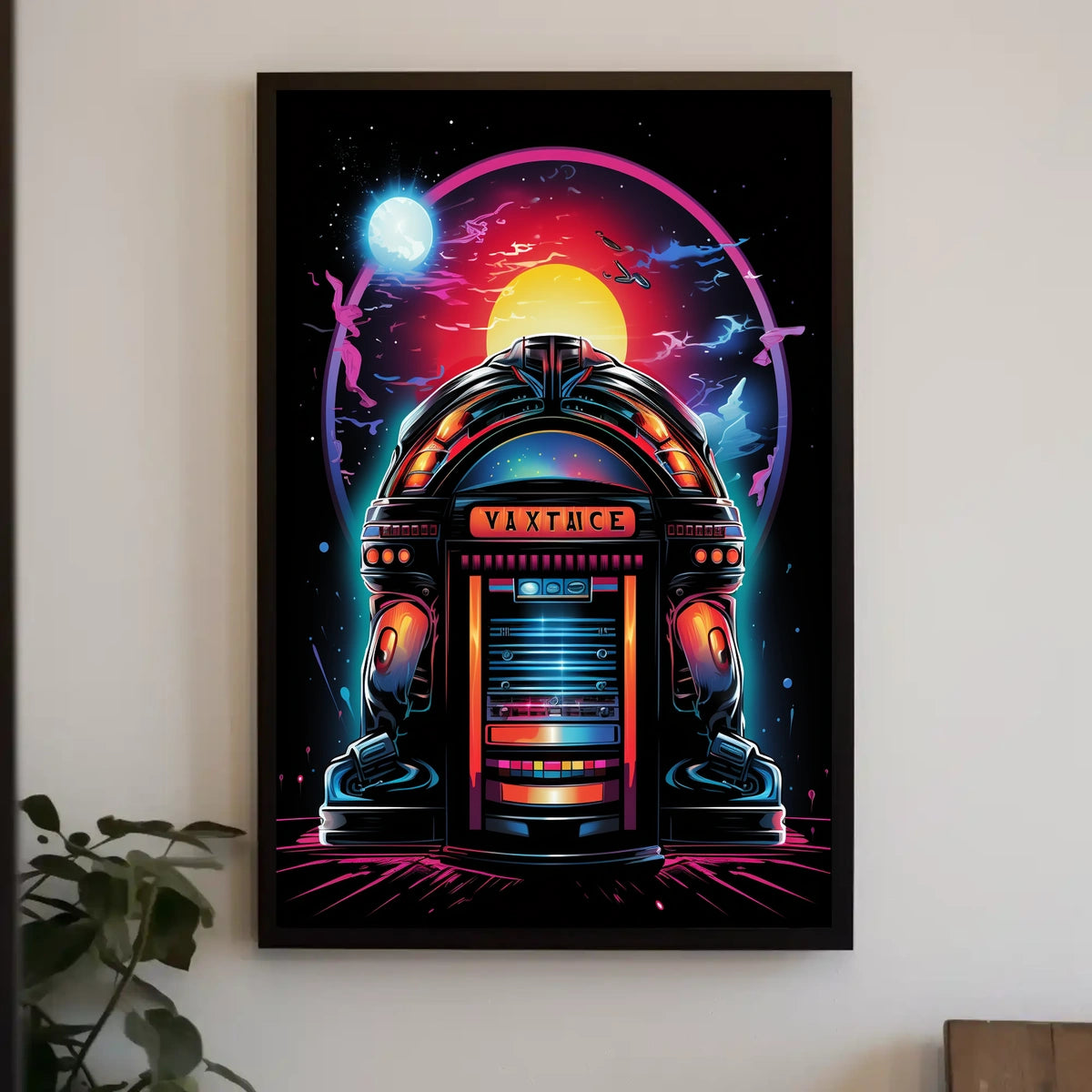 Retro Futuristic Jukebox Poster