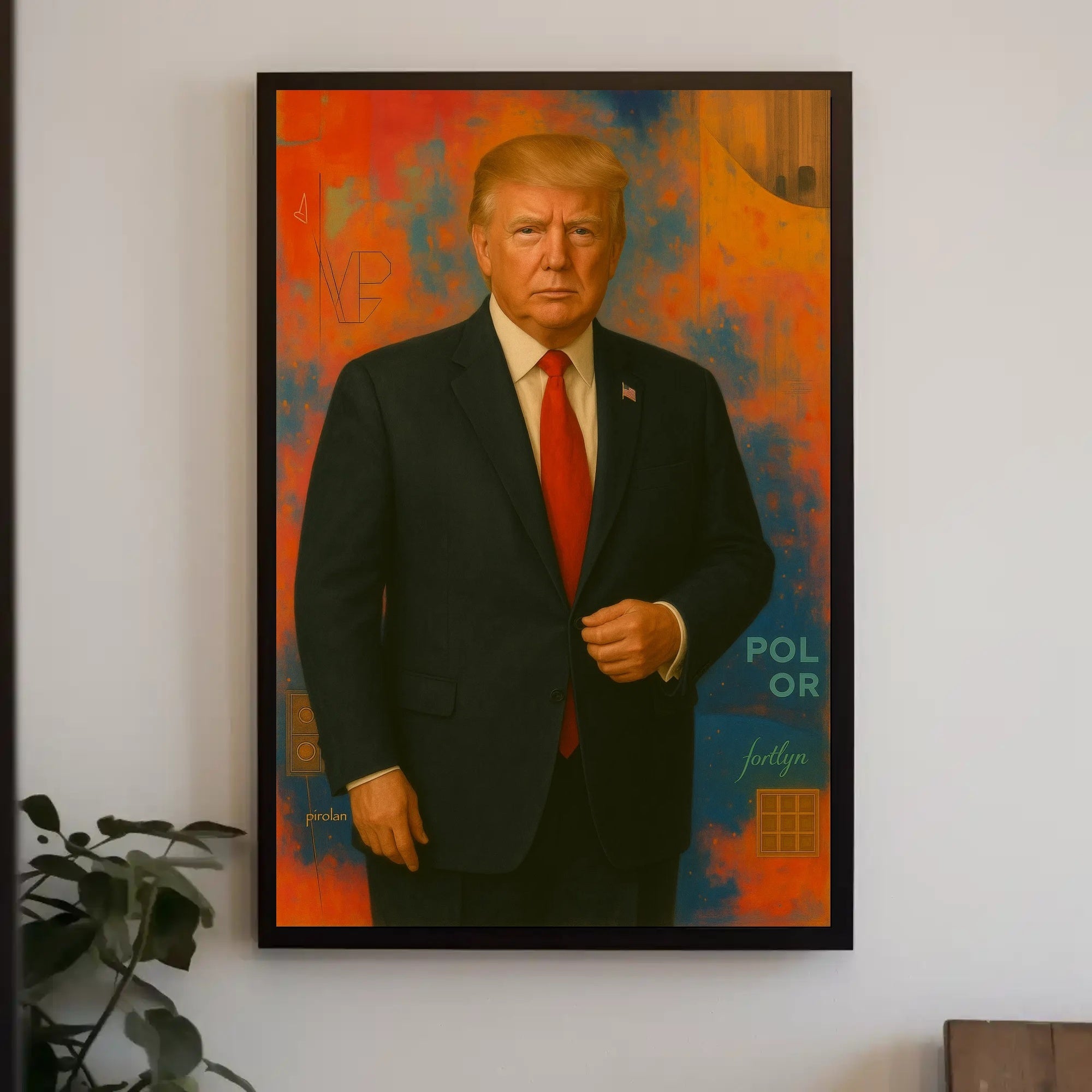 Formal Man Artistic Design: Political or Propaganda Poster