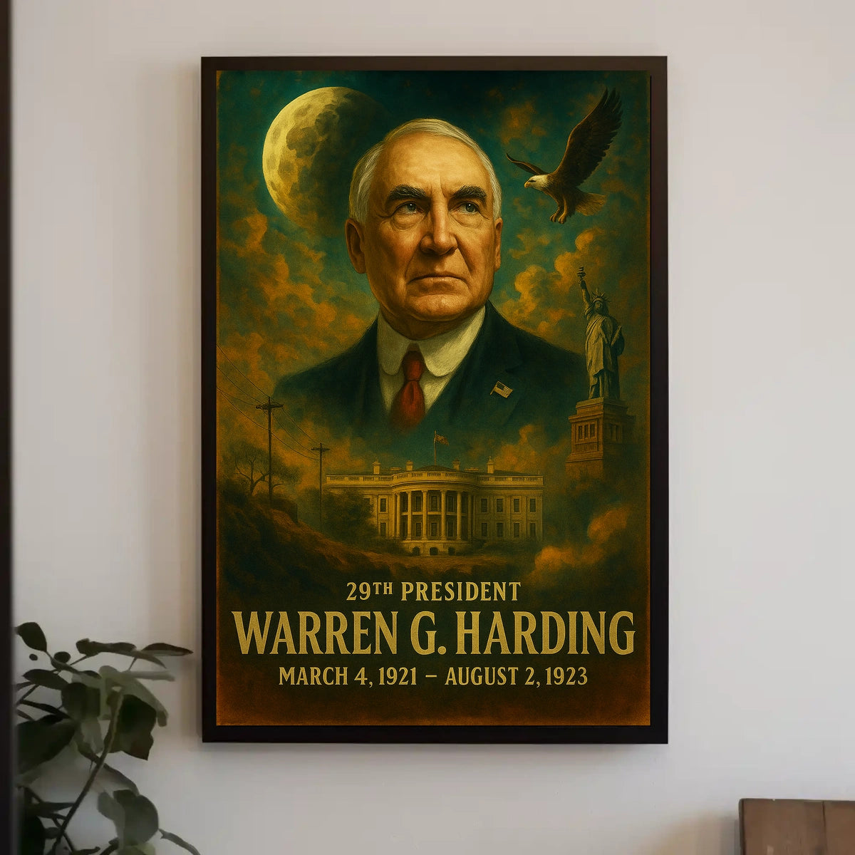 Warren G. Harding 29th President Poster