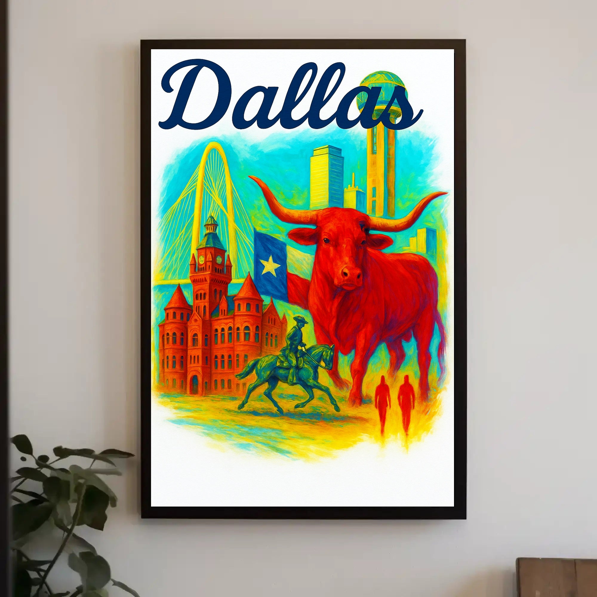 Dallas Landmarks Poster PosterGoat
