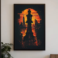 The Chess King In The Cityscape Poster
