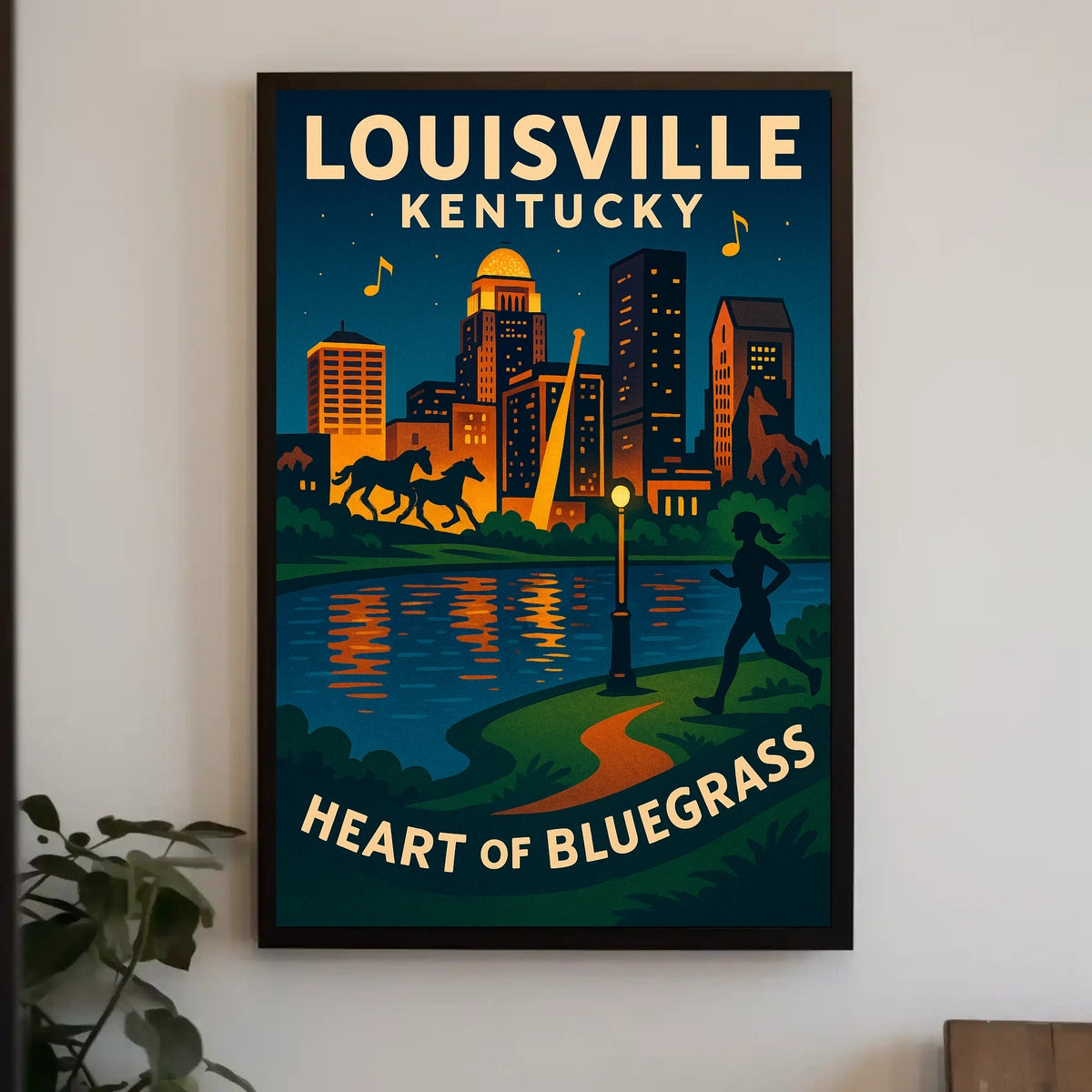 Louisville, Kentucky Heart of Bluegrass Poster