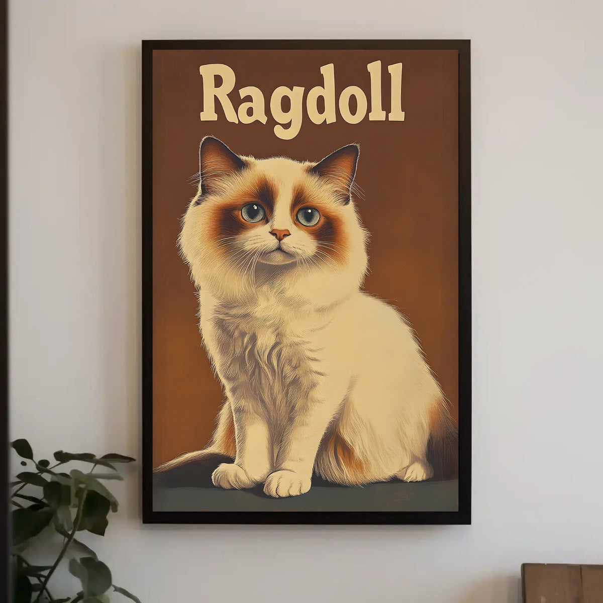Ragdoll Cat Realistic Portrait Photography Artwork Poster