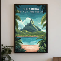 Scenic Bora Bora Travel Poster PosterGoat