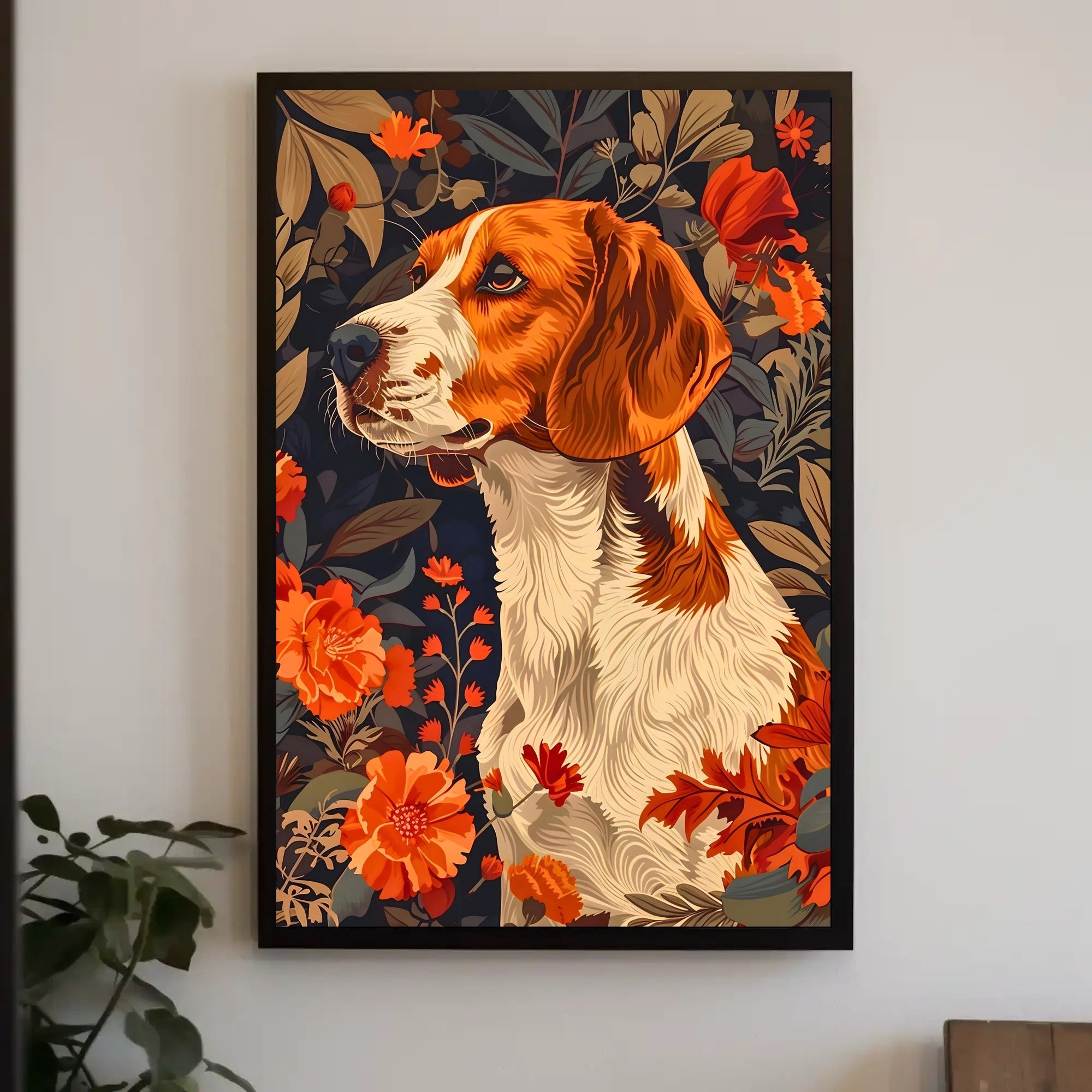 Autumn Canine Elegance Wall Art Print